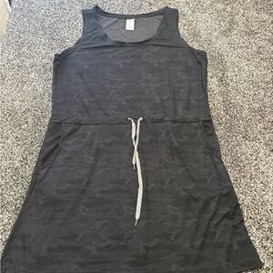 Black Camo Sleeveless Dress size xl